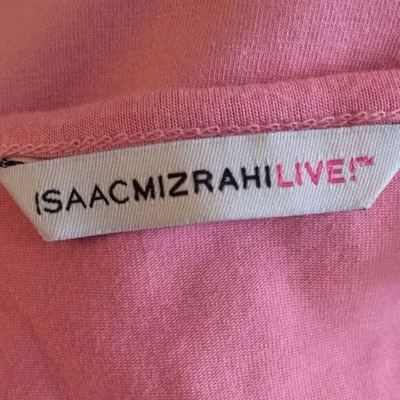 ISAAC MIZRAHI Live Waterfall Top, Pink M NWT - Picture 4 of 6
